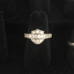 Harley Davidson Silver Bar and Shield Ring